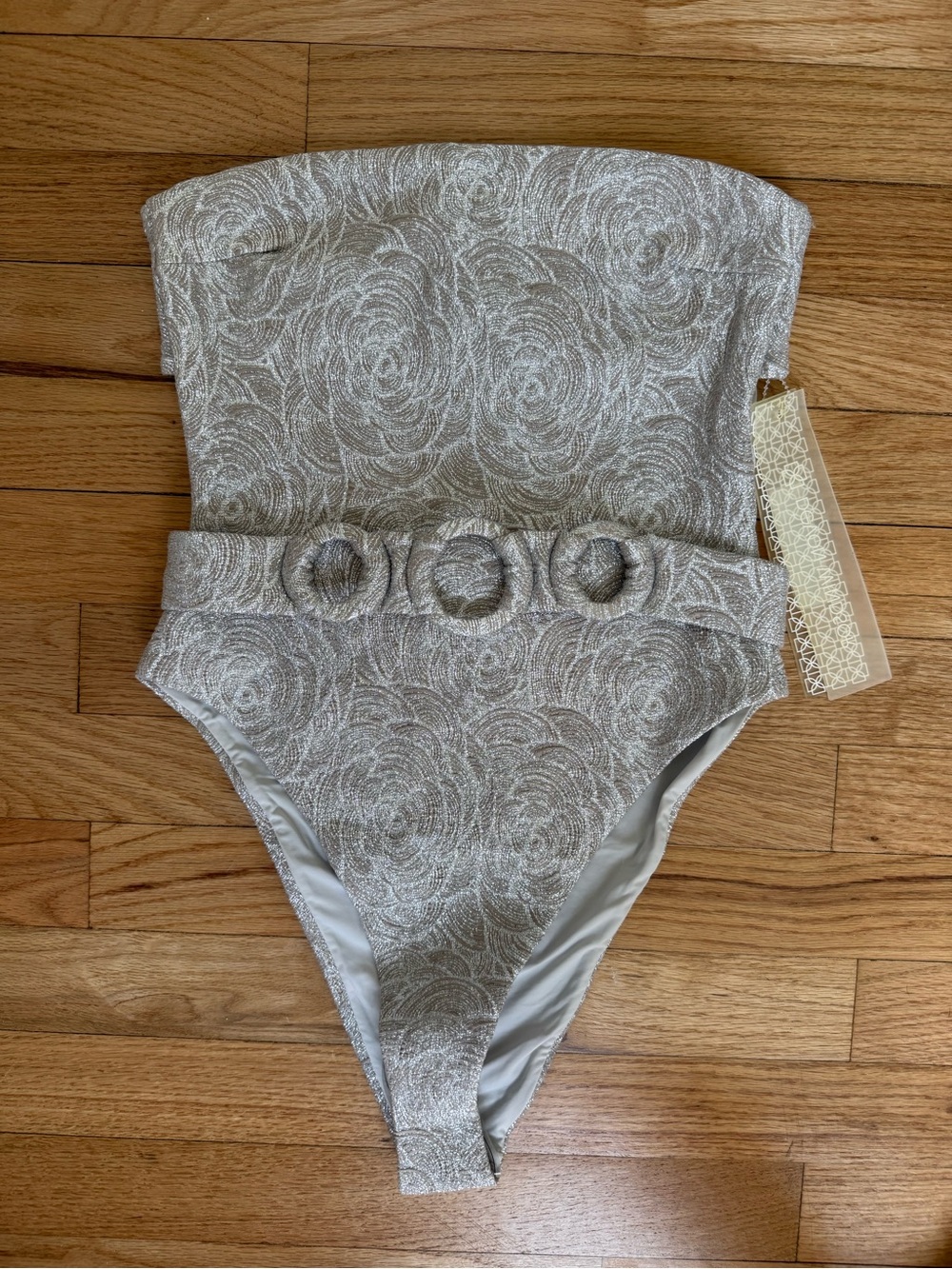 NWT Devon Windsor Alexandra One-Piece Swimsuit in Diamond Silver
